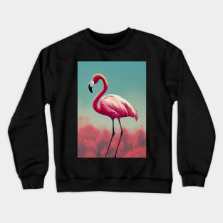 Kitch Flamingo Art Crewneck Sweatshirt